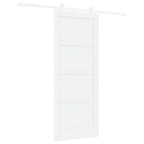 Porta Scorrevole Legno Massello di Pino Bianco 83 x 202 cm