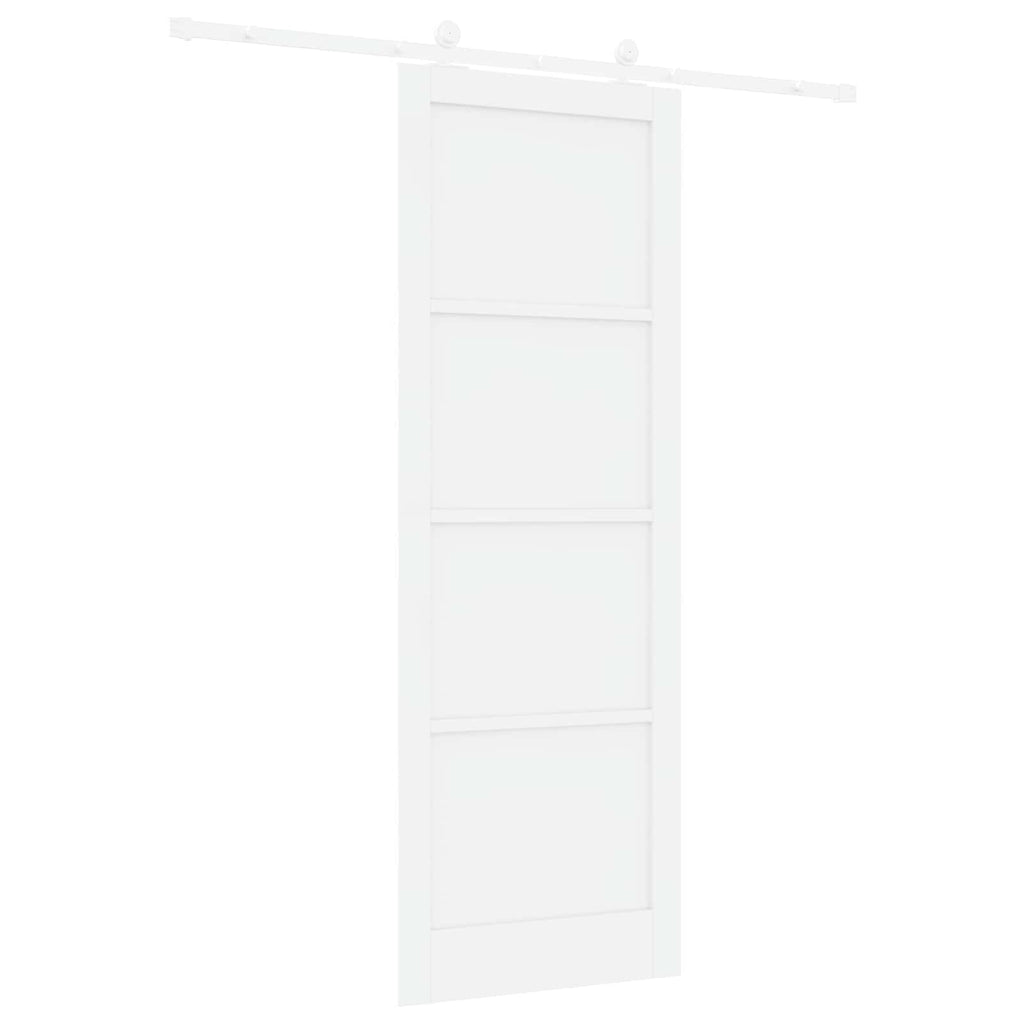 Porta Scorrevole Bianco 83 x 232 cm Legno Massello di Pino