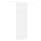 Porta Scorrevole Bianco 83 x 232 cm Legno Massello di Pino