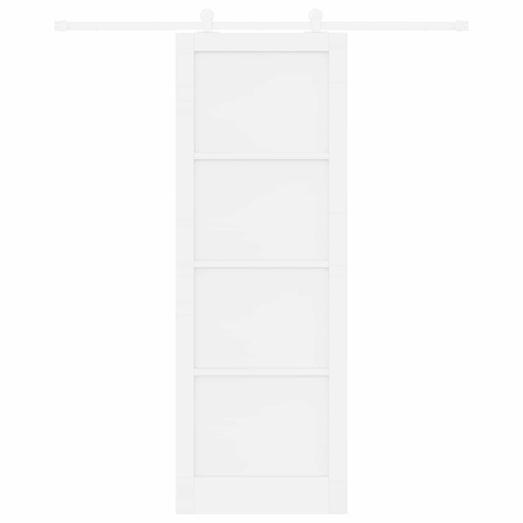 Porta Scorrevole Bianco 83 x 232 cm Legno Massello di Pino