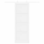 Porta Scorrevole Bianco 83 x 232 cm Legno Massello di Pino