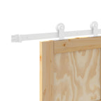 Porta scorrevole in legno di pino naturale e bianco 86 x 198,5 cm