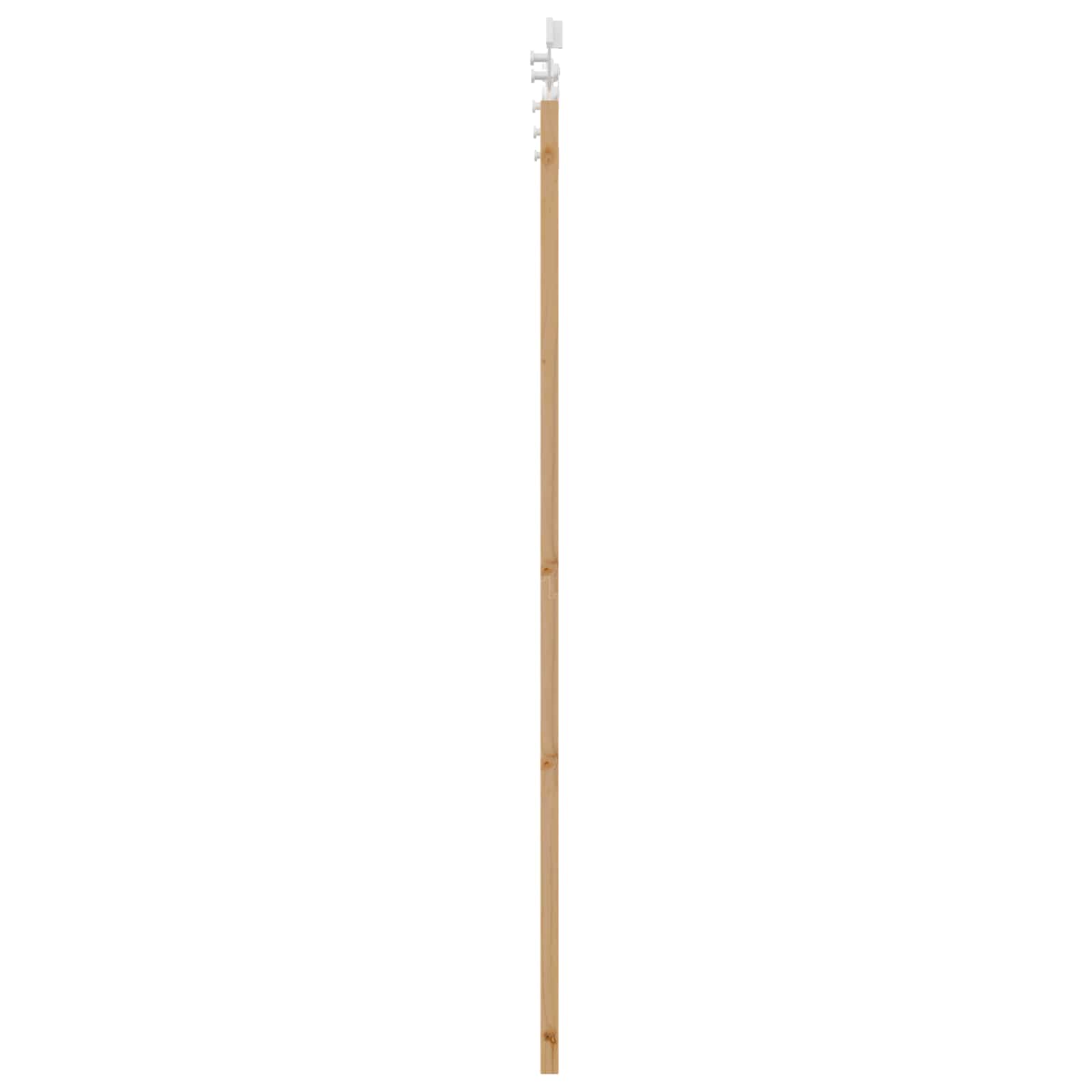 Porta scorrevole in legno di pino naturale e bianco 86 x 198,5 cm