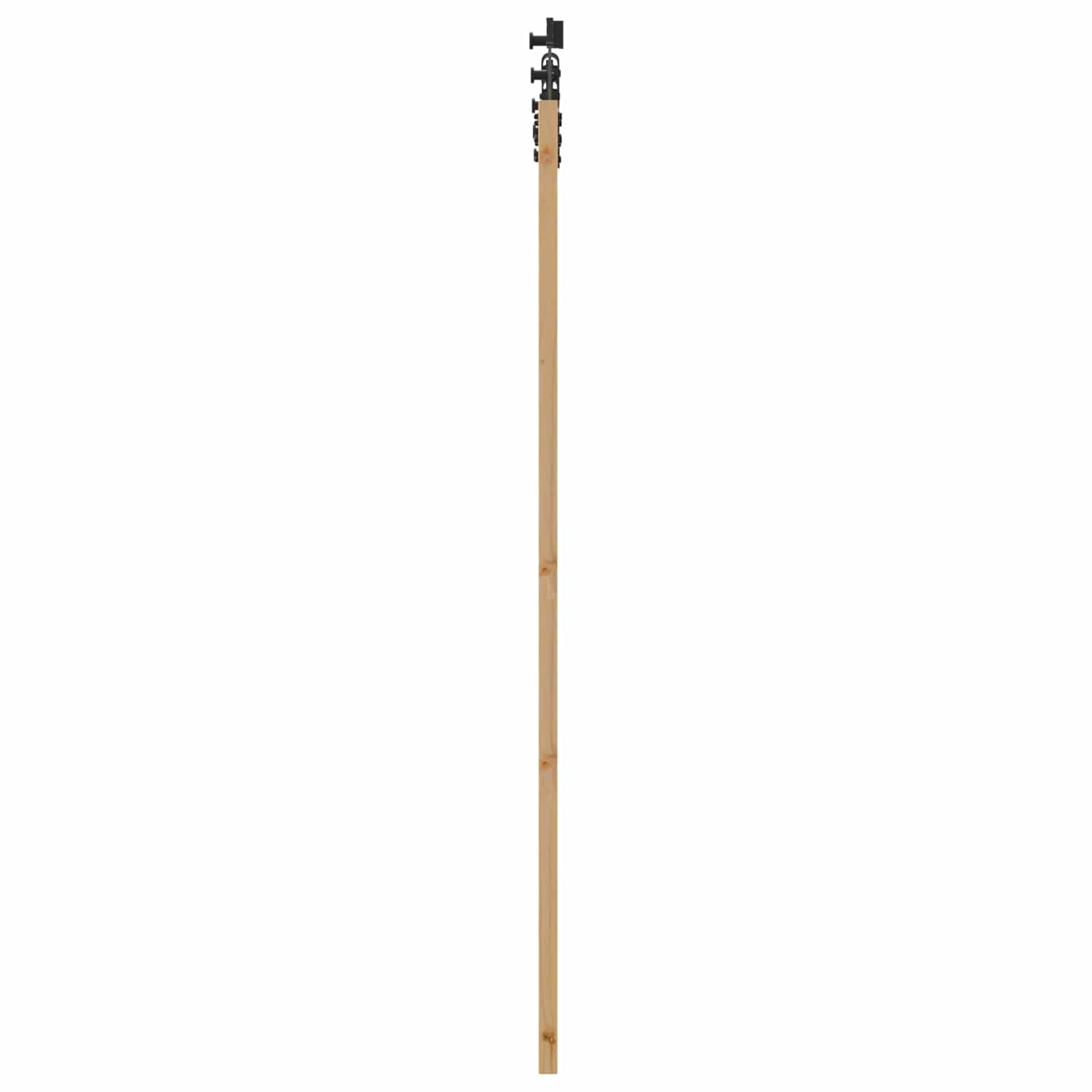 Porta scorrevole legno pino naturale e nero 61 x 198,5 cm