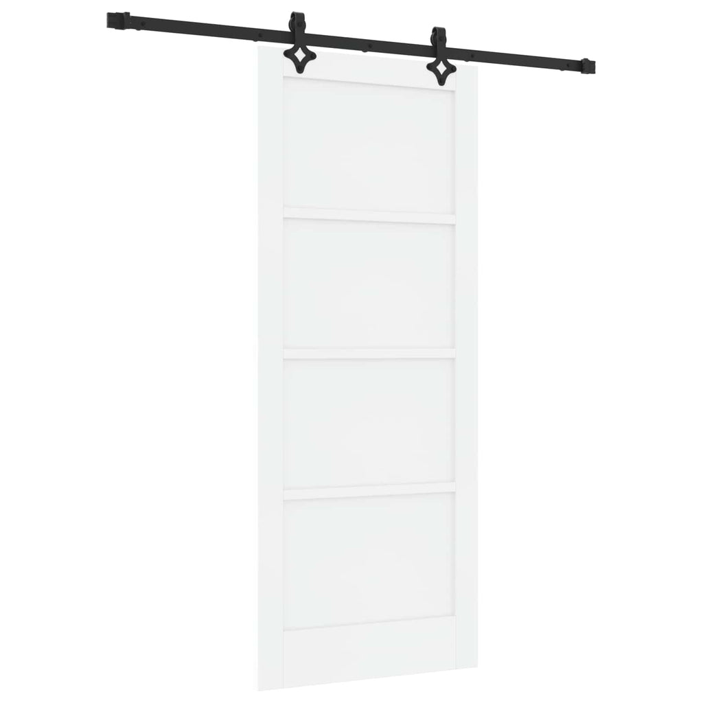 Porta scorrevole Bianco e Nero 83 x 202 cm