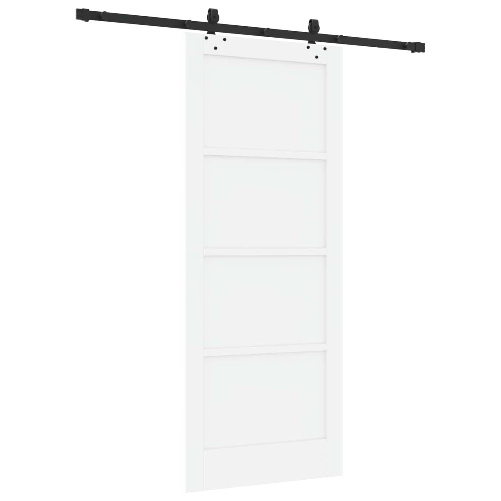 Porta scorrevole Bianco e Nero 83 x 202 cm