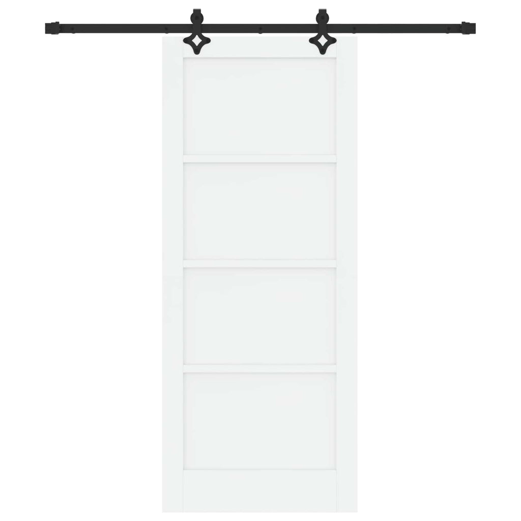 Porta scorrevole Bianco e Nero 83 x 202 cm