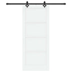 Porta scorrevole Bianco e Nero 83 x 202 cm