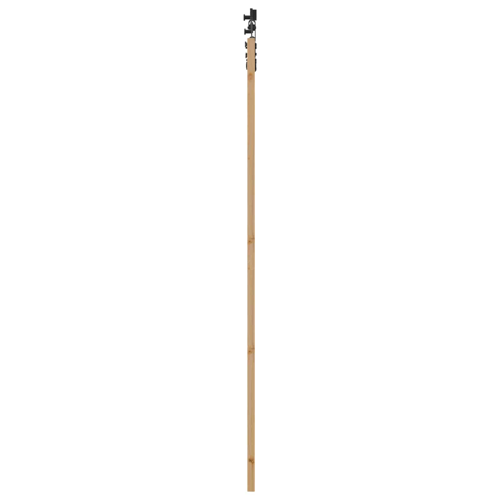 Porta scorrevole in legno di pino naturale e nero 83 x 232 cm