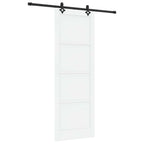 Porta scorrevole bianco e nero 83 x 232 cm in legno di pino
