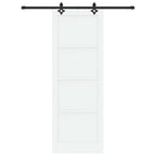 Porta scorrevole bianco e nero 83 x 232 cm in legno di pino