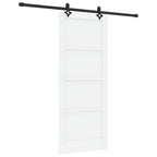 Porta scorrevole bianco e nero 83 x 202 cm in legno di pino