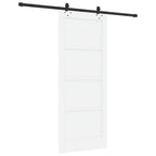 Porta scorrevole bianco e nero 83 x 202 cm in legno di pino