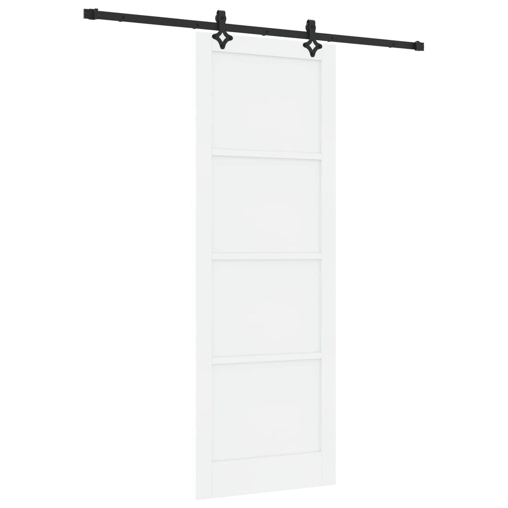 Porta scorrevole bianco e nero 83 x 232 cm in legno di pino
