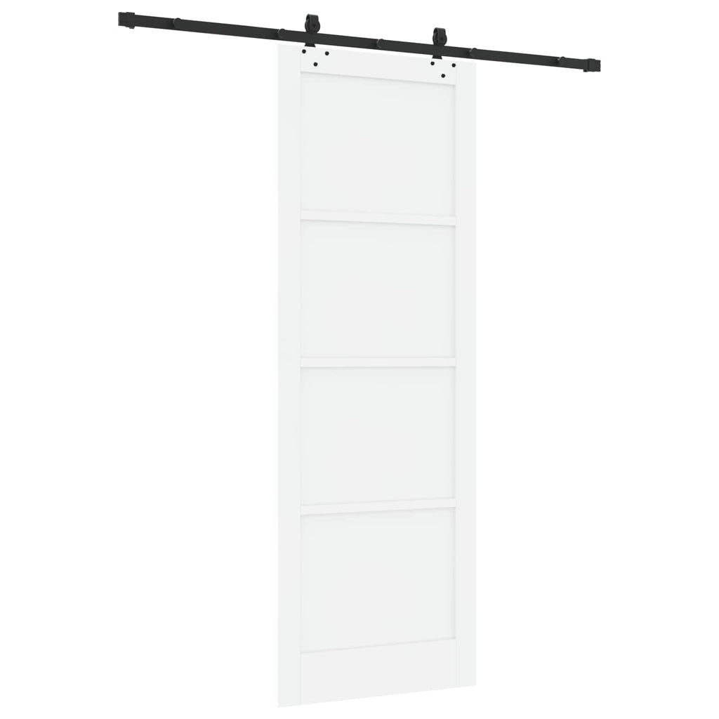 Porta scorrevole bianco e nero 83 x 232 cm in legno di pino