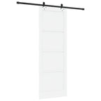 Porta scorrevole bianco e nero 83 x 232 cm in legno di pino