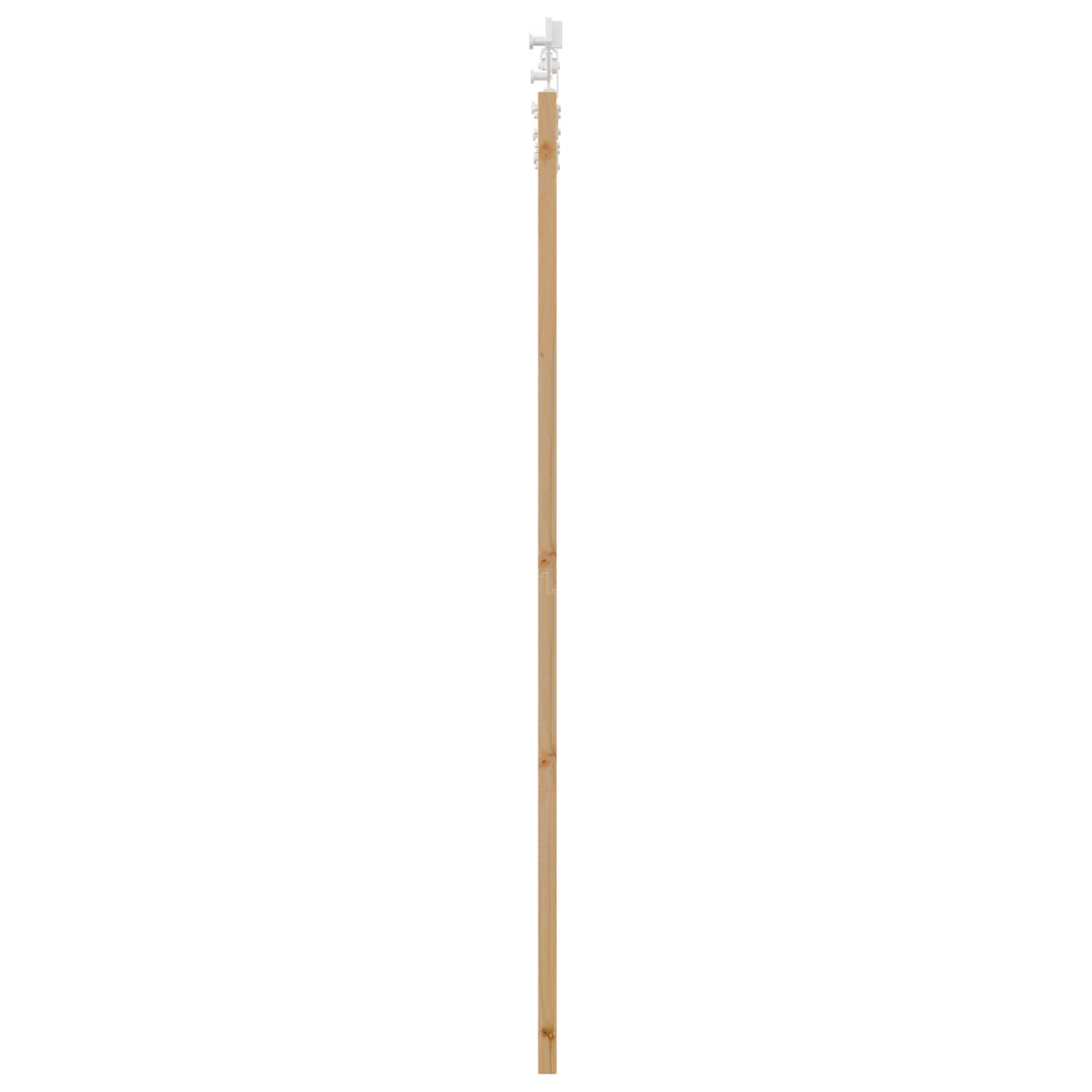 Porta scorrevole legno pino naturale e bianco 83 x 202 cm