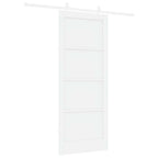 Porta Scorrevole Bianco 83 x 202 cm Legno Massello di Pino