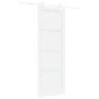 Porta Scorrevole Bianco 83 x 232 cm Legno Massello di Pino