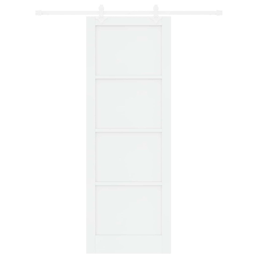 Porta Scorrevole Bianco 83 x 232 cm Legno Massello di Pino
