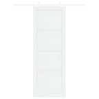 Porta Scorrevole Bianco 83 x 232 cm Legno Massello di Pino