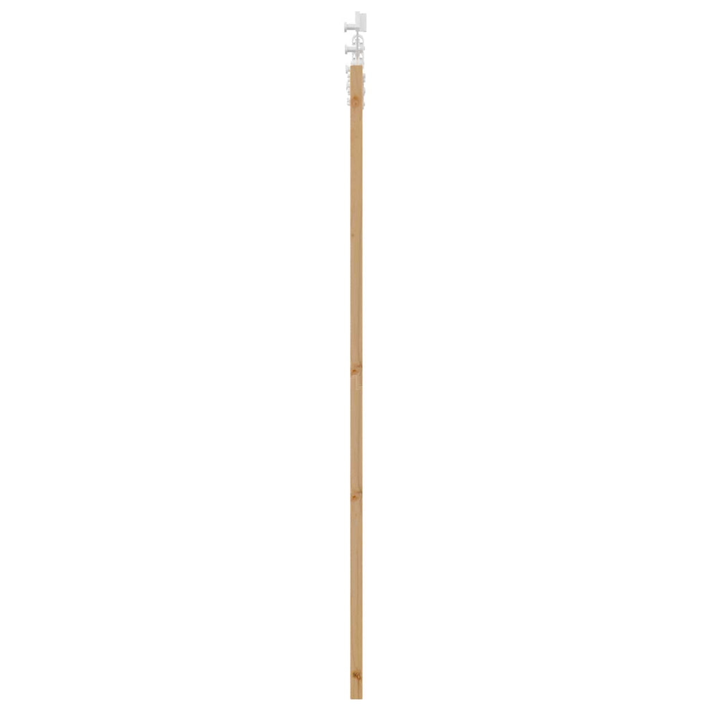Porta scorrevole in legno di pino naturale e bianco 61 x 198,5 cm