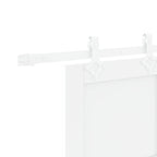 Porta Scorrevole Bianco 83 x 202 cm Legno Massello di Pino