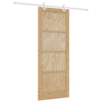 Porta scorrevole Naturale e Bianco 83 x 211 cm