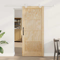Porta scorrevole legno pino naturale e bianco 86 x 198,5 cm