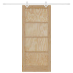 Porta scorrevole legno pino naturale e bianco 86 x 198,5 cm