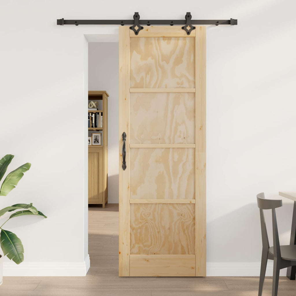 Porta scorrevole ORKDAL in legno di pino naturale 73,5 x 211 cm