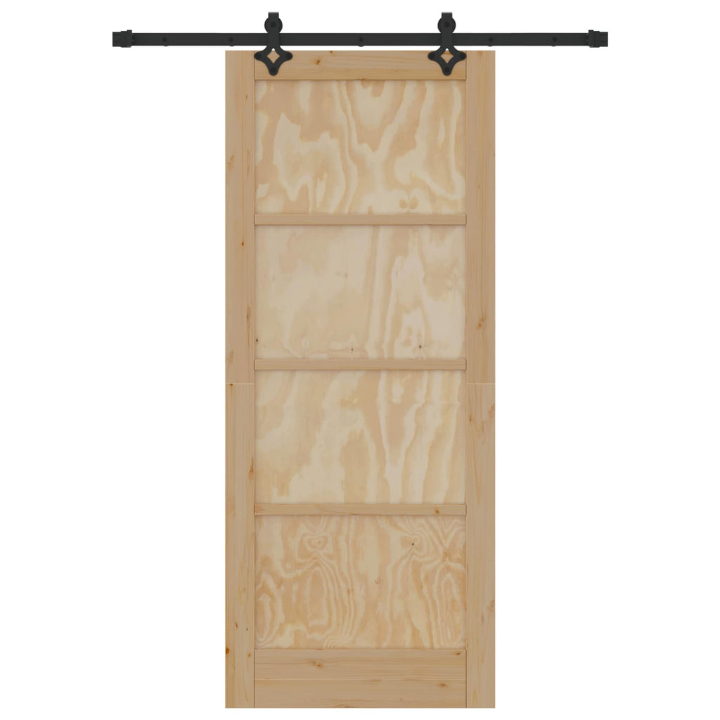 Porta scorrevole ORKDAL Legno massello pino Naturale 83 x 202 cm