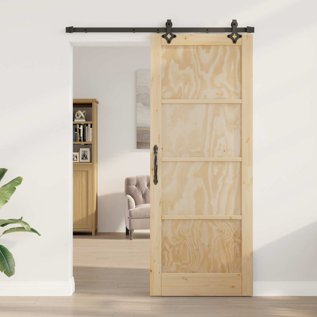 Porta scorrevole ORKDAL legno di pino naturale 83 x 211 cm