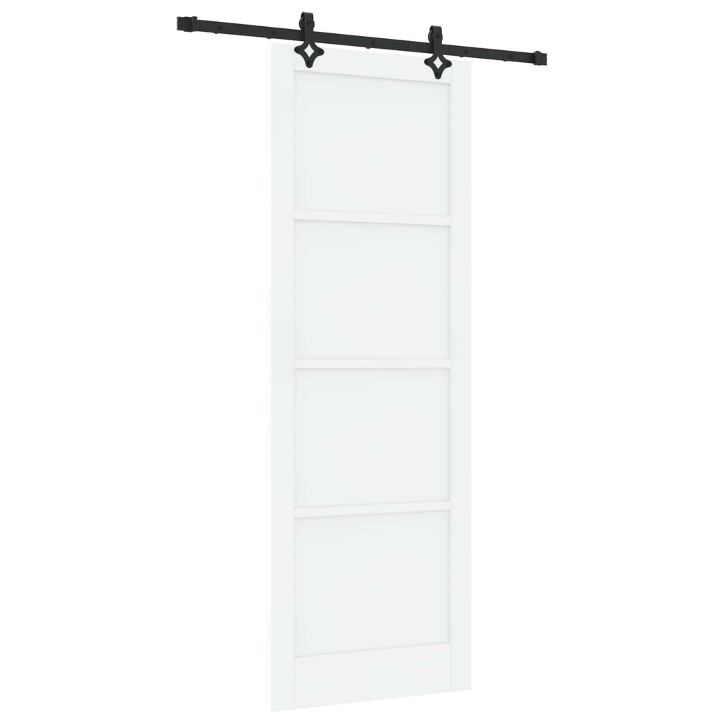 Porta scorrevole ORKDAL bianca 83 x 232 cm in legno di pino