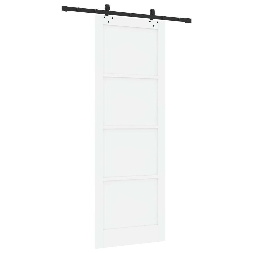 Porta scorrevole ORKDAL bianca 83 x 232 cm in legno di pino