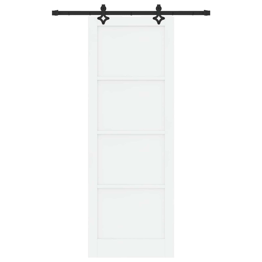 Porta scorrevole ORKDAL bianca 83 x 232 cm in legno di pino