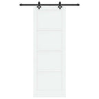 Porta scorrevole ORKDAL bianca 83 x 232 cm in legno di pino