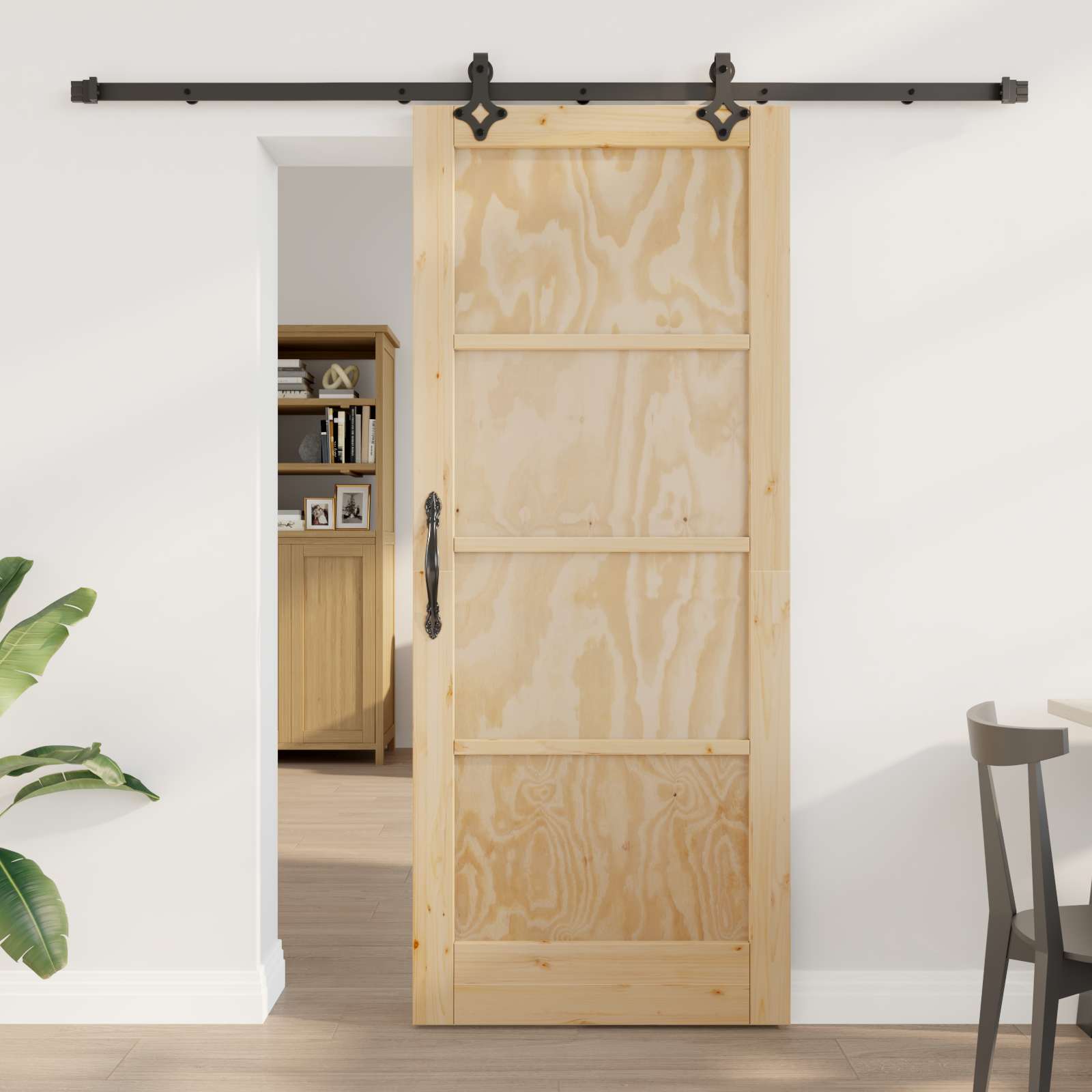 Porta Scorrevole ORKDAL Legno Pino Naturale 83 x 202 cm