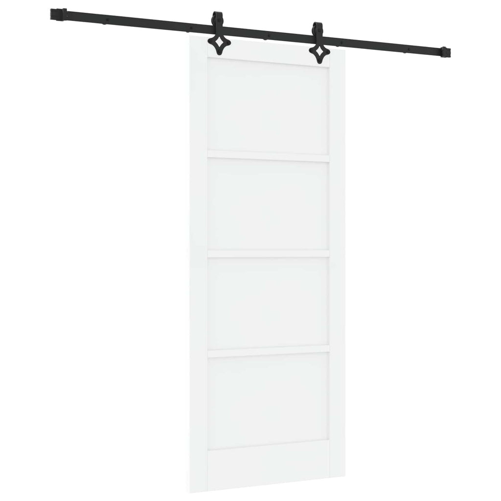 Porta scorrevole ORKDAL bianca 83 x 202 cm in legno di pino