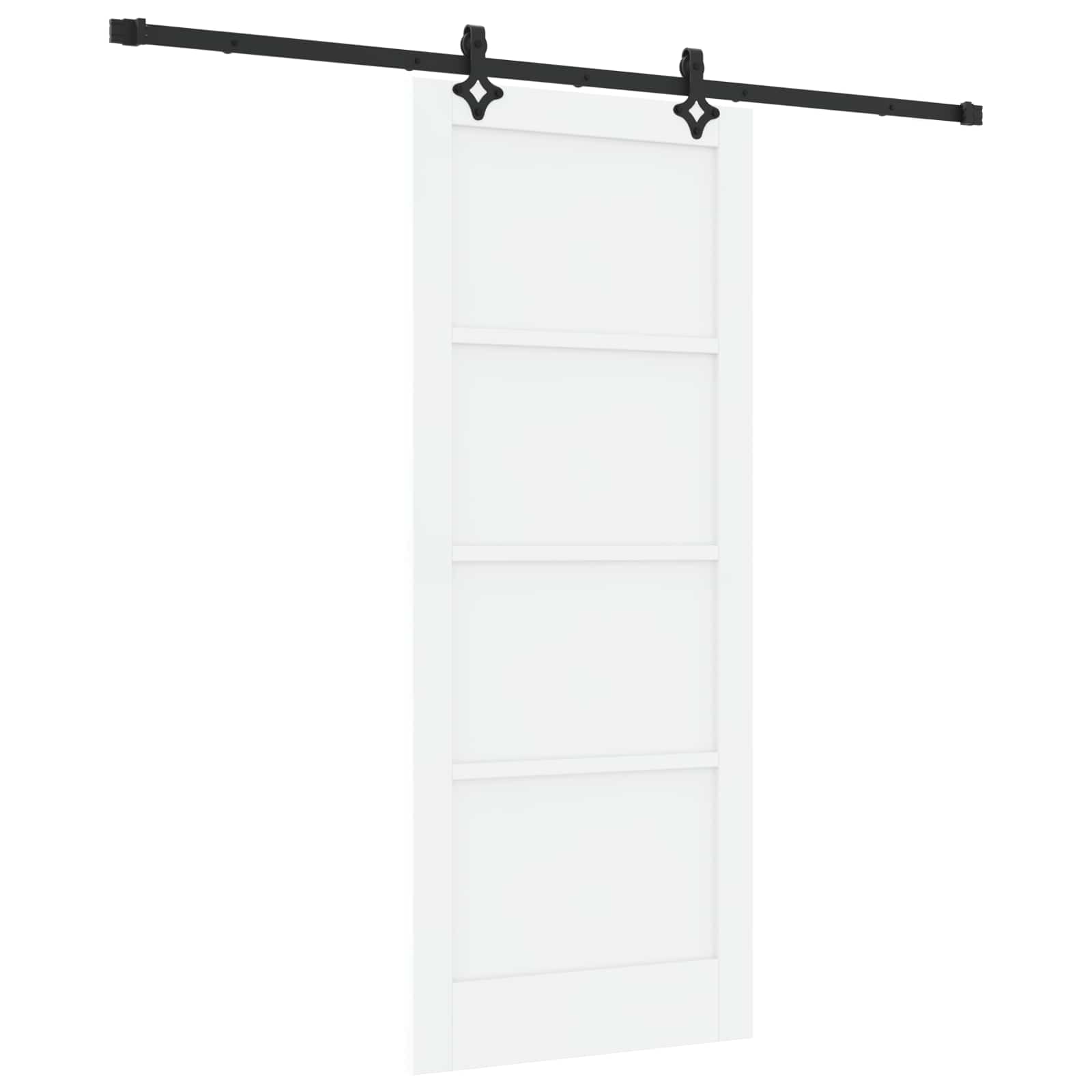 Porta scorrevole ORKDAL bianca 83 x 202 cm in legno di pino