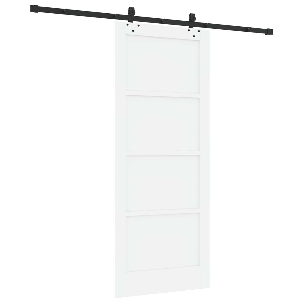 Porta scorrevole ORKDAL bianca 83 x 202 cm in legno di pino