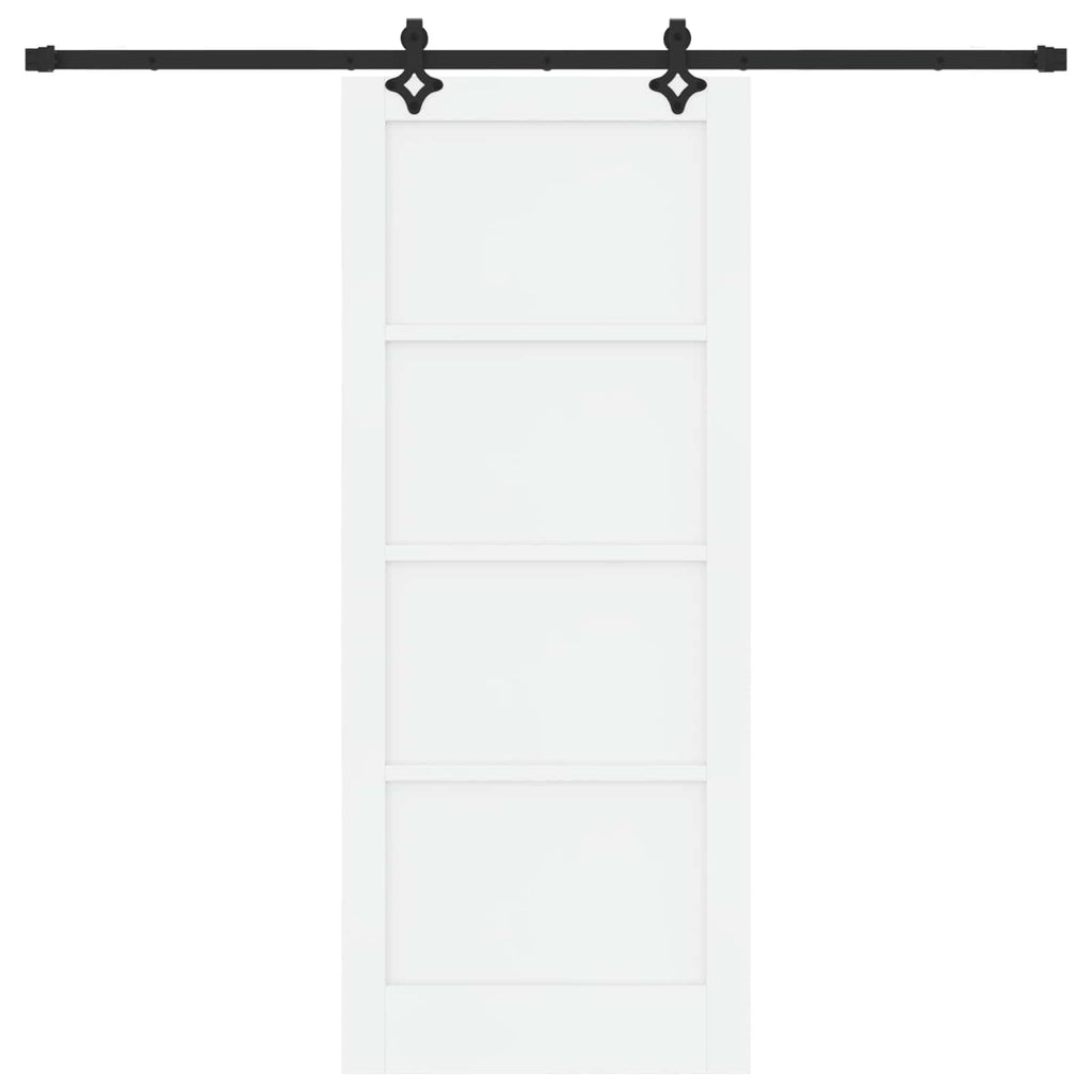Porta scorrevole ORKDAL bianca 83 x 202 cm in legno di pino