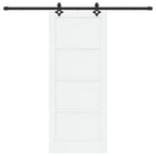 Porta scorrevole ORKDAL bianca 83 x 202 cm in legno di pino