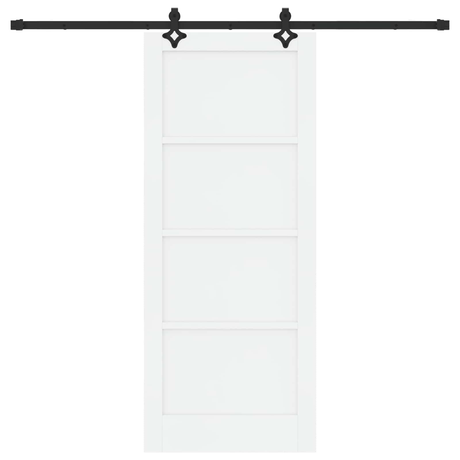 Porta scorrevole ORKDAL bianca 83 x 202 cm in legno di pino