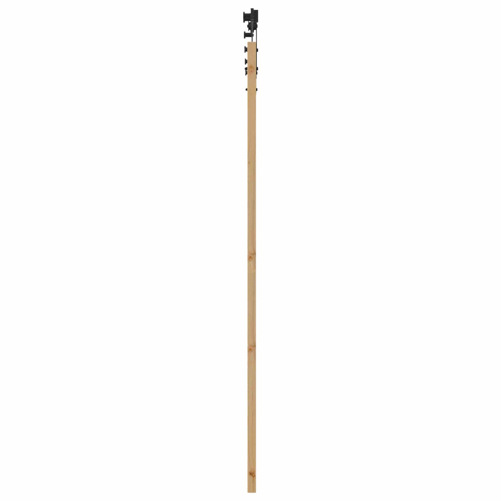 Porta Scorrevole ORKDAL Legno di Pino Naturale e Nero 83 x 202 cm