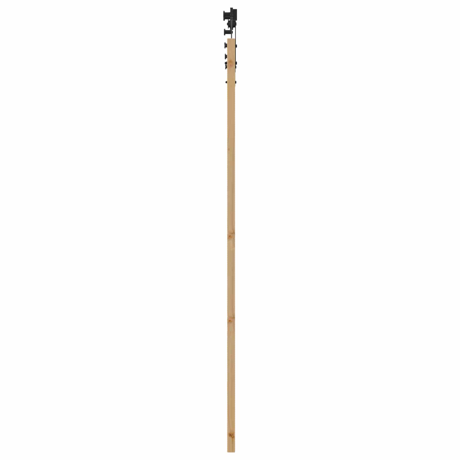 Porta Scorrevole ORKDAL Legno di Pino Naturale e Nero 83 x 202 cm