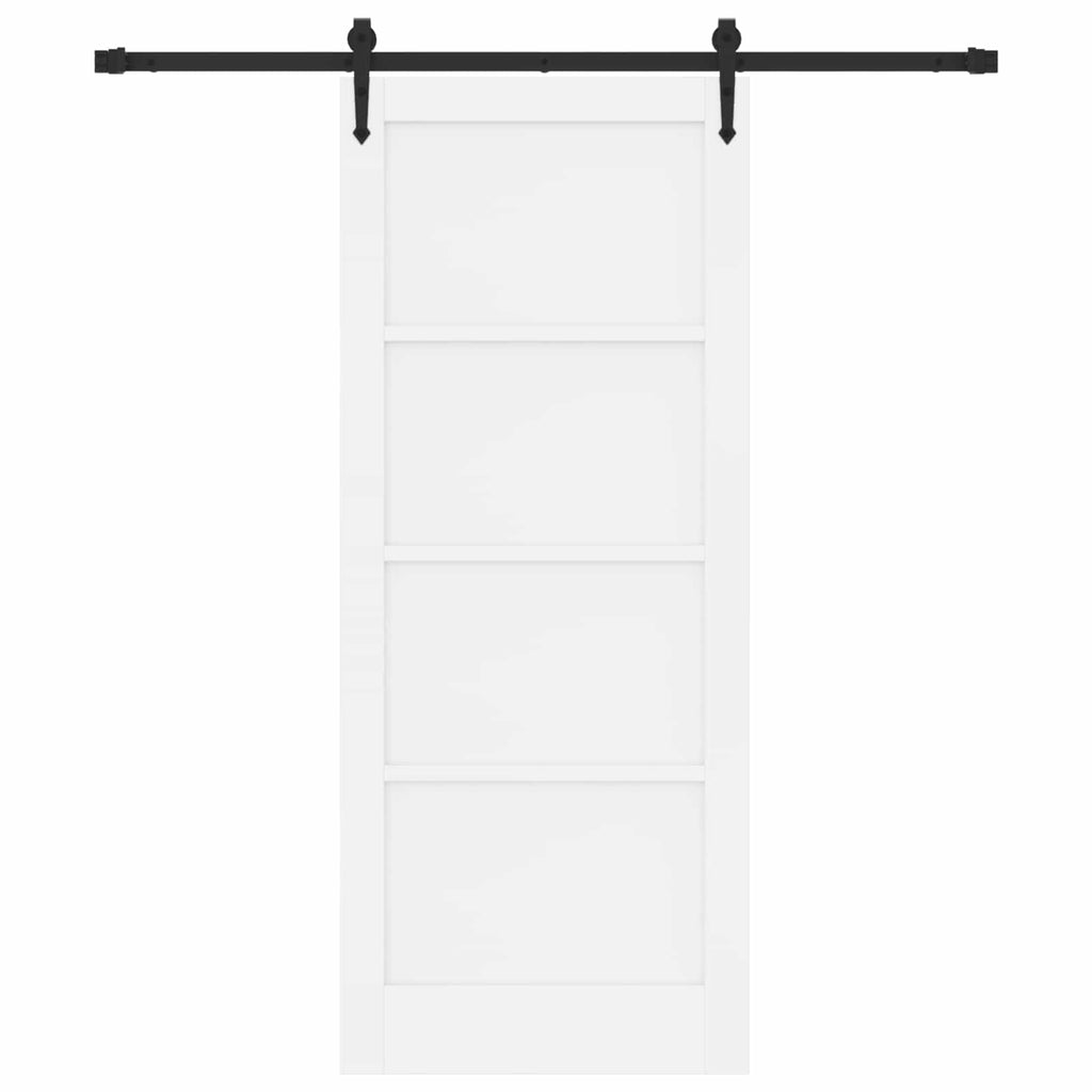 Porta scorrevole ORKDAL bianco e nero 83 x 202 cm