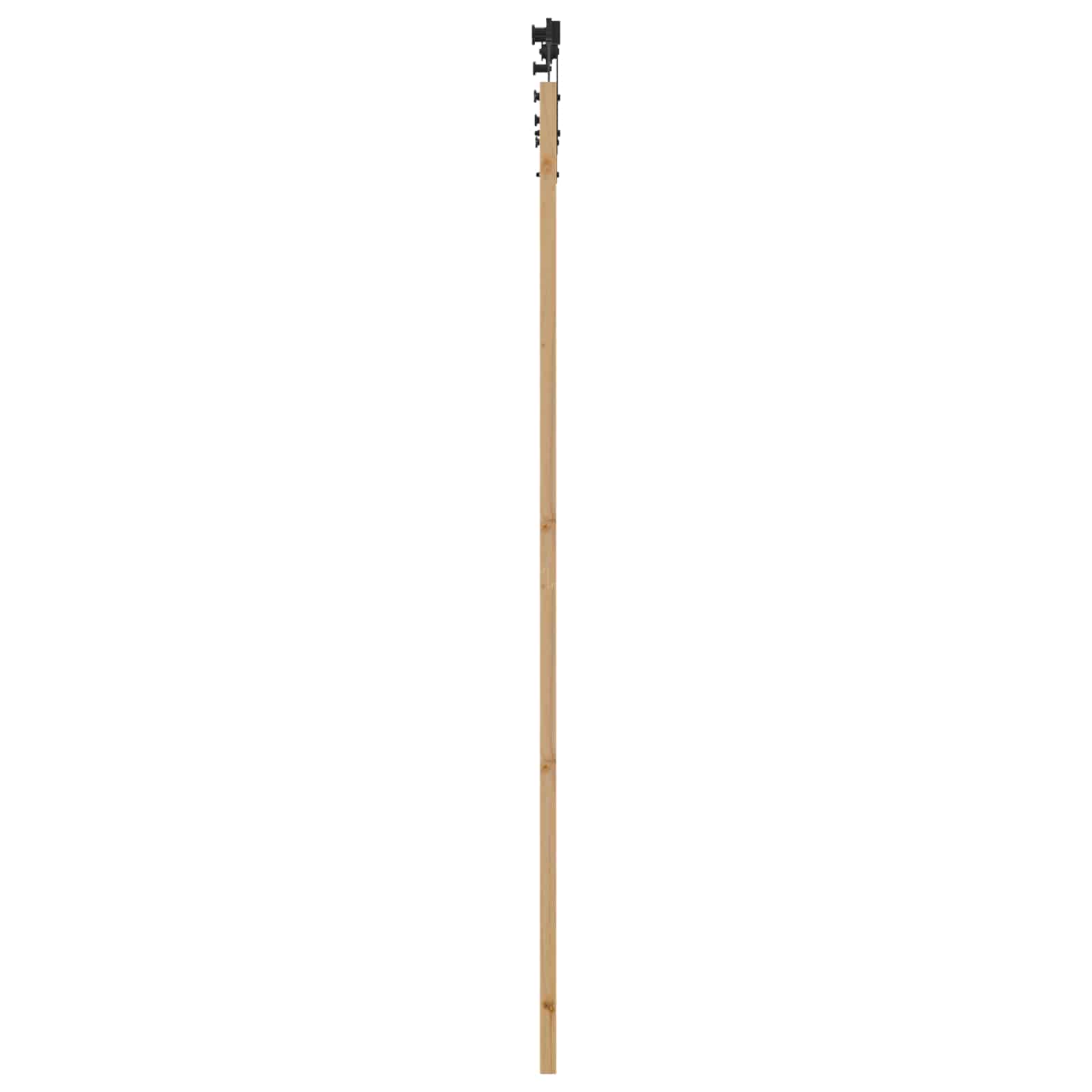Porta Scorrevole ORKDAL Legno di Pino Naturale e Nero 83 x 232 cm
