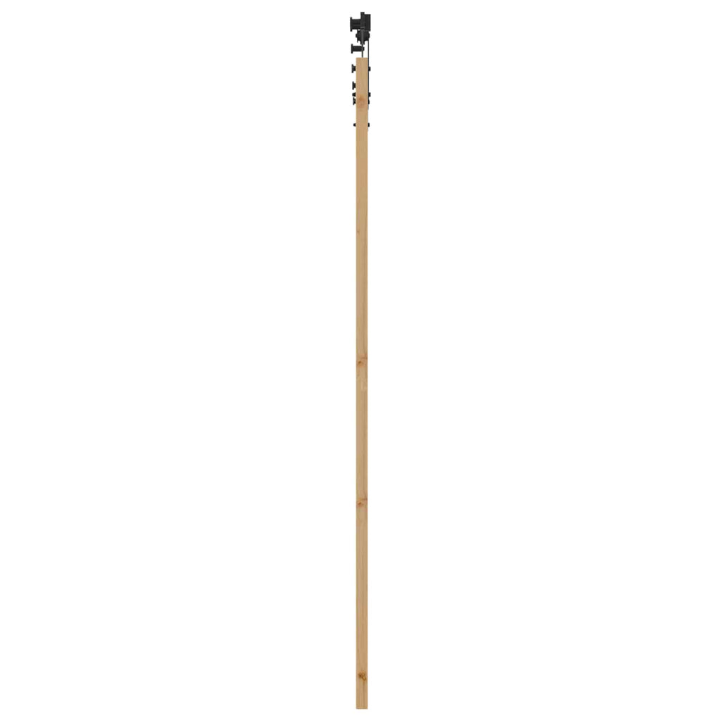 Porta Scorrevole ORKDAL Legno di Pino Naturale e Nero 86 x 211 cm