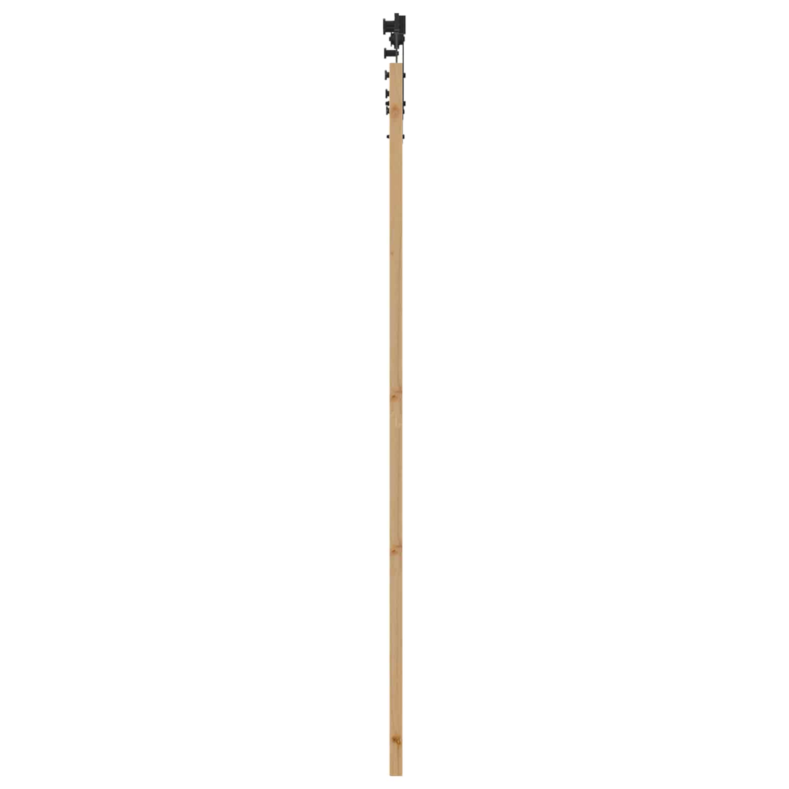 Porta Scorrevole ORKDAL Legno di Pino Naturale e Nero 86 x 211 cm